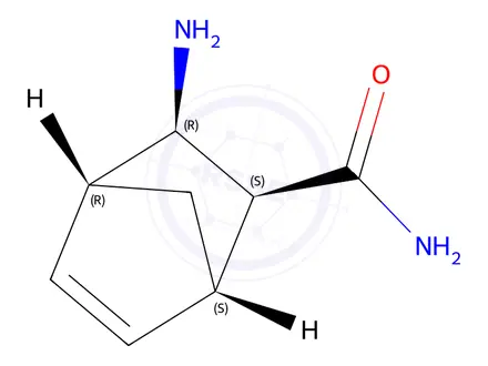 Chemical structure of 3-Aminobicyclo[2.2.1]hept-5-ene-2-carboxamide hydrochloride