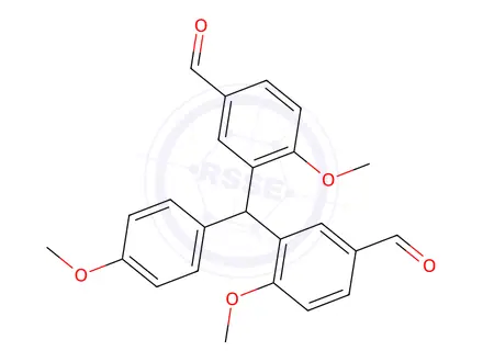 Chemical structure of 3,3'-[(4-Methoxyphenyl)Methylene]bis[4-Methoxybenzaldehyde