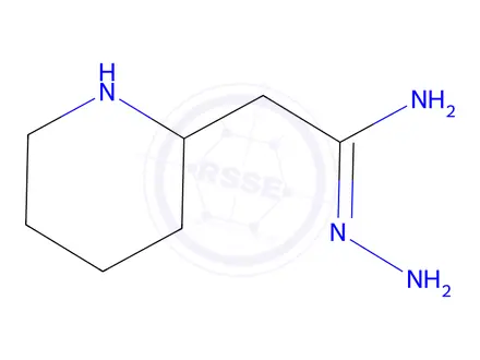 Chemical structure of 2-Piperidineacetimidic acid, hydrazide (8CI)