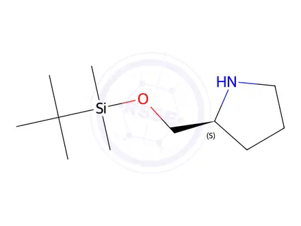 Chemical structure of (2S)-2-({[(Tert-butyl)(dimethyl)silyl]oxy}methyl)pyrrolidine
