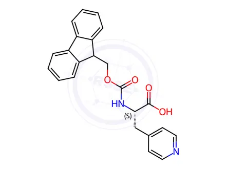 Chemical structure of Fmoc-3-(4-Pyridyl)-Ala-OH