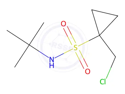Chemical structure of N-tert-Butyl-1-(chloromethyl)cyclopropane-1-sulfonamide