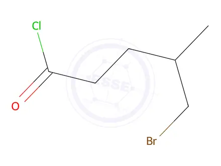 Chemical structure of 5-Bromo-4-methylpentanoyl Chloride