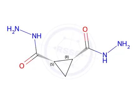 Chemical structure of cis-Cyclopropane-1,2-dicarbohydrazide