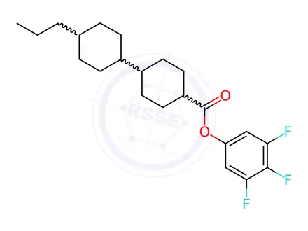Chemical structure of trans,trans-3,4,5-Trifluorophenyl 4-Propylbicyclohexyl-4-carboxylate