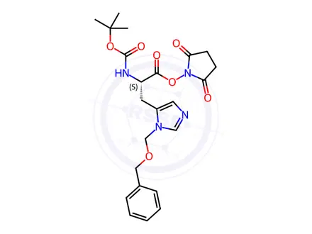 Chemical structure of Boc-His(3-Bom)-OSu