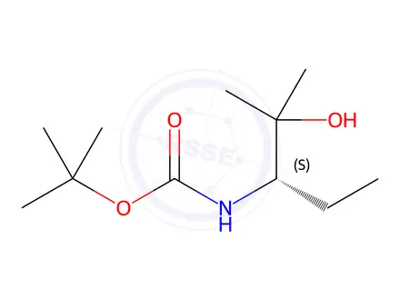 Chemical structure of (S)-(1-Ethyl-2-hydroxy-2-methyl-propyl)-carbamic acid tert-butyl ester
