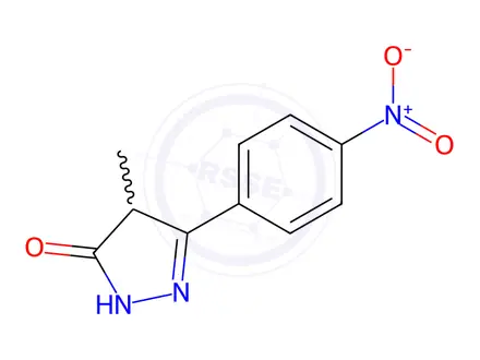 Chemical structure of 4-Methyl-3-(4-nitrophenyl)-1H-pyrazol-5(4H)-one