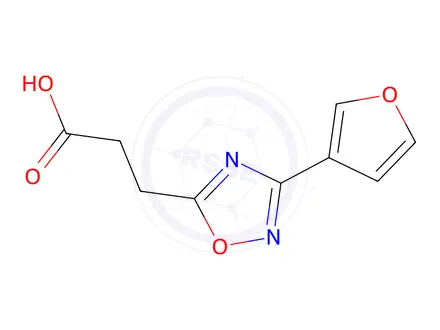Chemical structure of 3-[3-(furan-3-yl)-1,2,4-oxadiazol-5-yl]propanoic acid