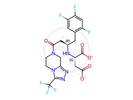 Chemical structure of Sitagliptin Tablets EP Impurity FP-A (Dilithium Salt)