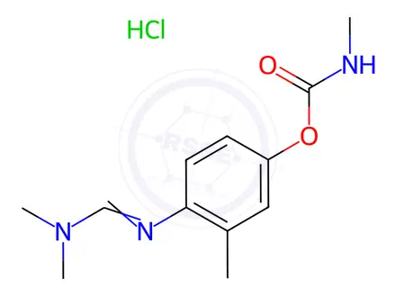 Chemical structure of [4-(dimethylaminomethylideneamino)-3-methyl-phenyl] N-methylcarbamate