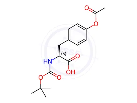 Chemical structure of Boc-Tyr(AC)-OH