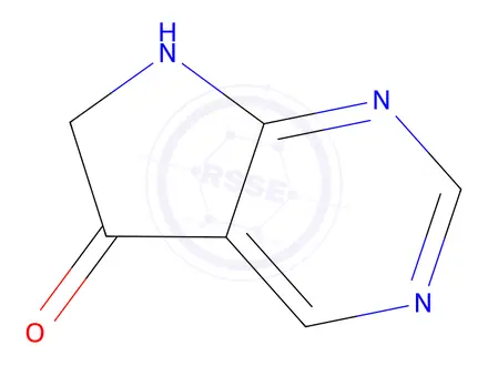 Chemical structure of 5H-Pyrrolo[2,3-d]pyrimidin-5-one, 6,7-dihydro-(9CI)