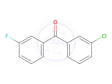 Chemical structure of (3-Chlorophenyl)(3-fluorophenyl)methanone