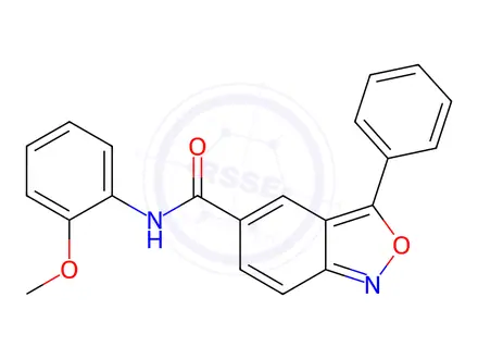 Chemical structure of N-(2-Methoxyphenyl)-3-phenylbenzo[c]isoxazole-5-carboxamide