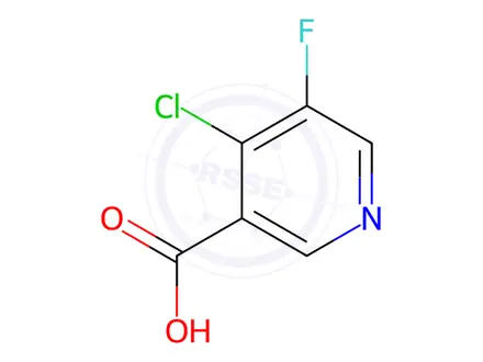 Chemical structure of 4-chloro-5-fluoropyridine-3-carboxylic acid