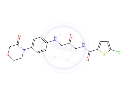 Chemical structure of 5-Chloro-N-[2-oxo-3-[[4-(3-oxo-4-morpholinyl)phenyl]amino]propyl]-2-thiophenecarboxamide​