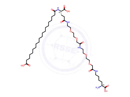 Chemical structure of Lys(Icosanedioic acid-gGlu-AEEA-AEEA)