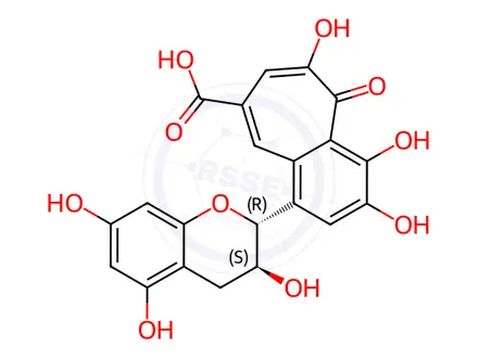 Chemical structure of Theaflavic acid
