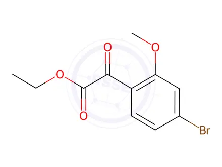 Chemical structure of ethyl 2-(4-bromo-2-methoxyphenyl)-2-oxoacetate