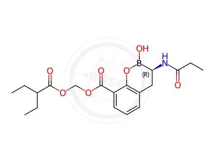 Chemical structure of Ledaborbactam Etzadroxil