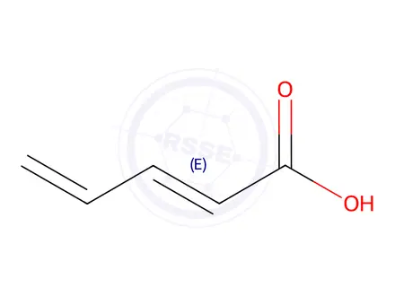 Chemical structure of (2E)-2,4-Pentadienoic Acid