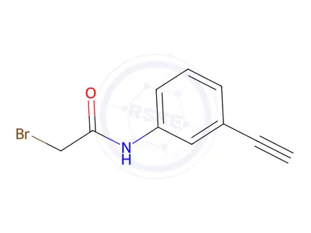 Chemical structure of 2-bromo-N-(3-ethynylphenyl)acetamide