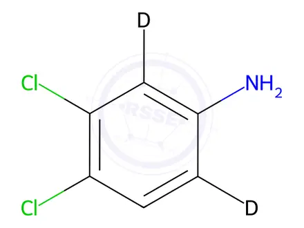 Chemical structure of 3,4-Dichloroaniline-[D2]