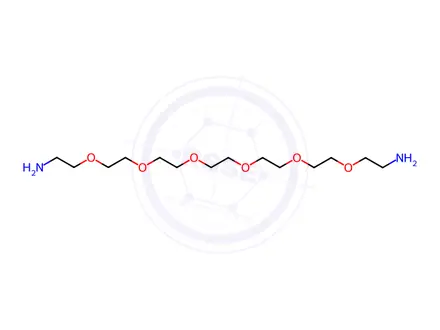 Chemical structure of Amino-PEG6-amine(>90%)