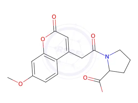 Chemical structure of 7-Methoxycoumarin-4-acetyl-L-proline