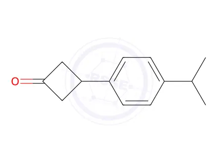 Chemical structure of 3-[4-(Propan-2-yl)phenyl]cyclobutan-1-one