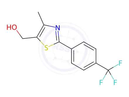 Chemical structure of 5-(Hydroxymethyl)-4-methyl-2-(4-trifluoromethylphenyl)thiazole