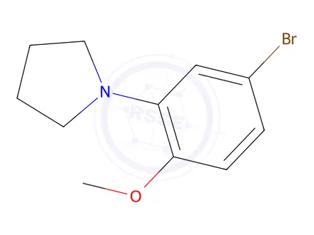 Chemical structure of 1-(5-bromo-2-methoxyphenyl)pyrrolidine