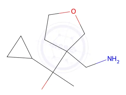 Chemical structure of 1-(3-(Aminomethyl)tetrahydrofuran-3-yl)-1-cyclopropylethan-1-ol