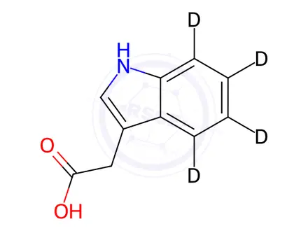 Chemical structure of 3-Indolylacetic acid-d4