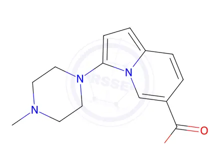 Chemical structure of 3-(4-Methylpiperazin-1-Yl)Indolizine-6-Carboxylic Acid