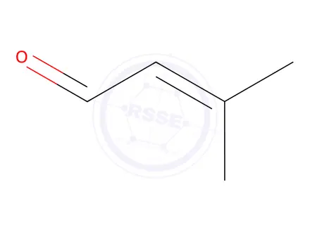 Chemical structure of 3-Methylbut-2-enal