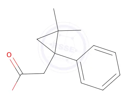 Chemical structure of 2-(2,2-dimethyl-1-phenylcyclopropyl)acetic acid
