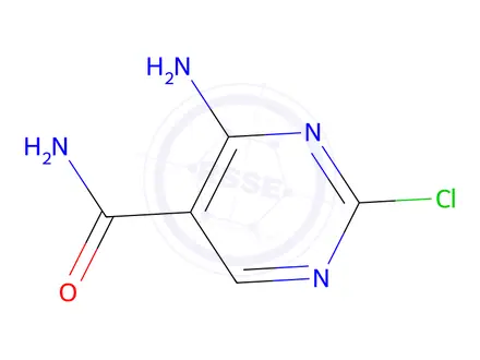 Chemical structure of 4-Amino-2-chloropyrimidine-5-carboxamide