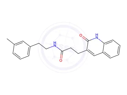 Chemical structure of n-[2-(3-methylphenyl)ethyl]-3-(2-oxo-1,2-dihydroquinolin-3-yl)propanamide