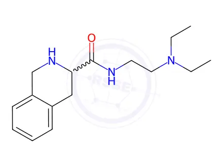 Chemical structure of N-[2-(Diethylamino)ethyl]-1,2,3,4-tetrahydro-3-isoquinolinecarboxamide
