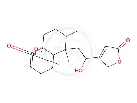 Chemical structure of 7-[2-(2,5-Dihydro-5-oxofuran-3-yl)-2-hydroxyethyl]-6,6a,7,8,9,10-hexahydro-7,8-dimethylnaphtho[1,8a-c]furan-3(5H)-one