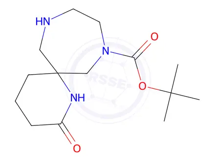 Chemical structure of Tert-Butyl 2-Oxo-1,8,11-Triazaspiro[5.6]Dodecane-8-Carboxylate