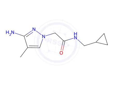 Chemical structure of 2-(3-Amino-4-methyl-1h-pyrazol-1-yl)-N-(cyclopropylmethyl)acetamide