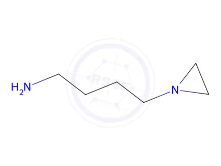 Chemical structure of N-(4-aminobutyl)aziridine