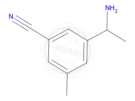 Chemical structure of 3-(1-Aminoethyl)-5-methylbenzonitrile