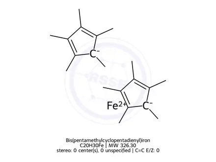 Chemical structure of Bis(pentamethylcyclopentadienyl)iron