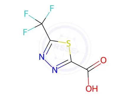 Chemical structure of 5-(Trifluoromethyl)-1,3,4-thiadiazole-2-carboxylic Acid