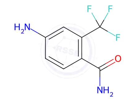 Chemical structure of 4-amino-2-(trifluoromethyl)benzamide