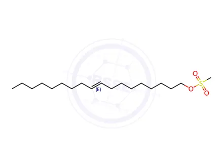 Chemical structure of 9-Octadecen-1-ol, 1-methanesulfonate, (9E)-